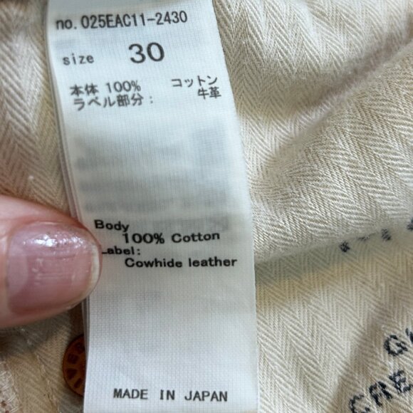 MOUSSY VINTAGE Japan Ailey Corduroy Straight Leg Pants Off White Size 30 - Picture 7 of 8